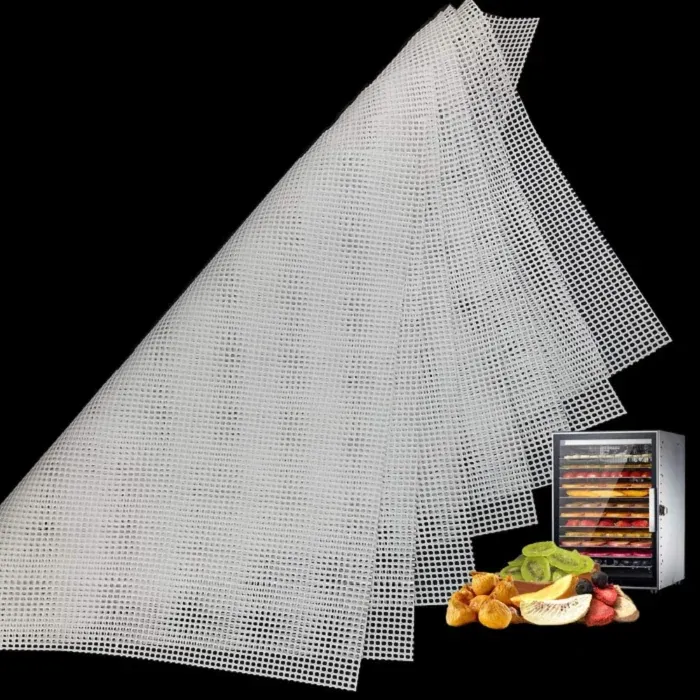 Silicone dehydrator mat used on food drying tray application