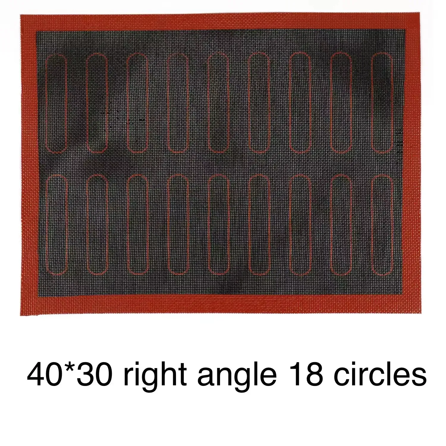 Custom silicone fiberglass baking mat with printed layout for pastry baking