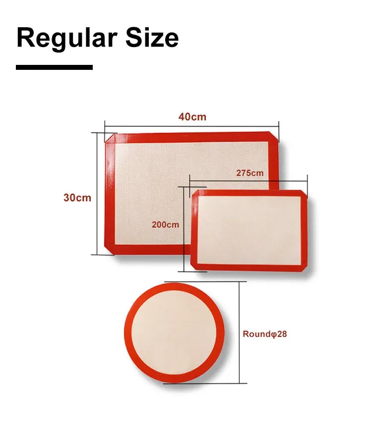 Perforated silicone baking mat used for pastry and cookie baking
