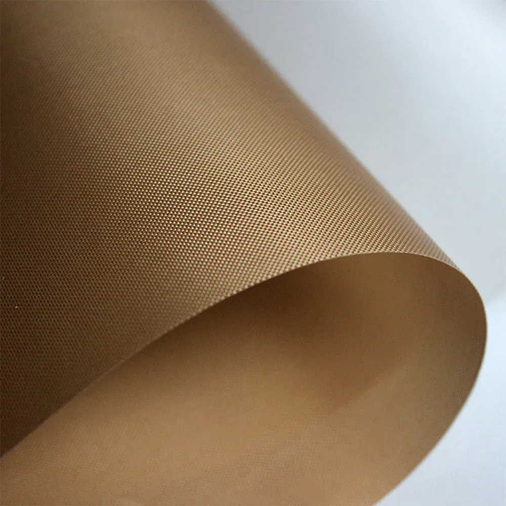 Close-up of PTFE non-stick fabric texture and flexible surface