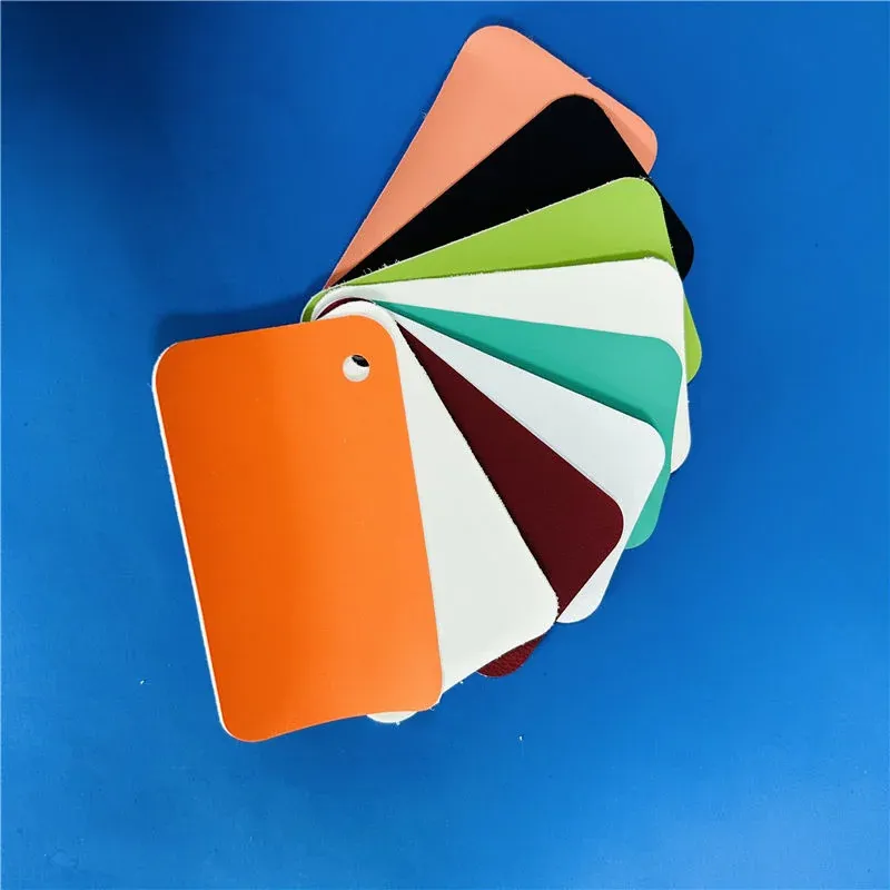 Silicone leather thickness and backing material detail