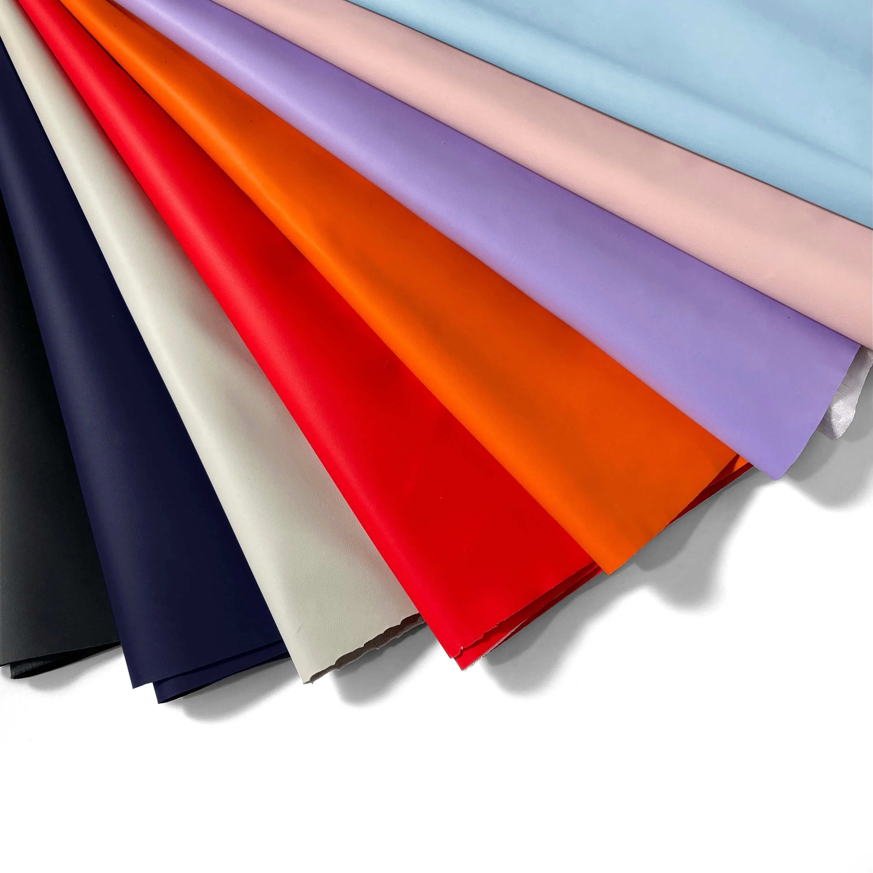 Backing detail of silicone coated leather fabric